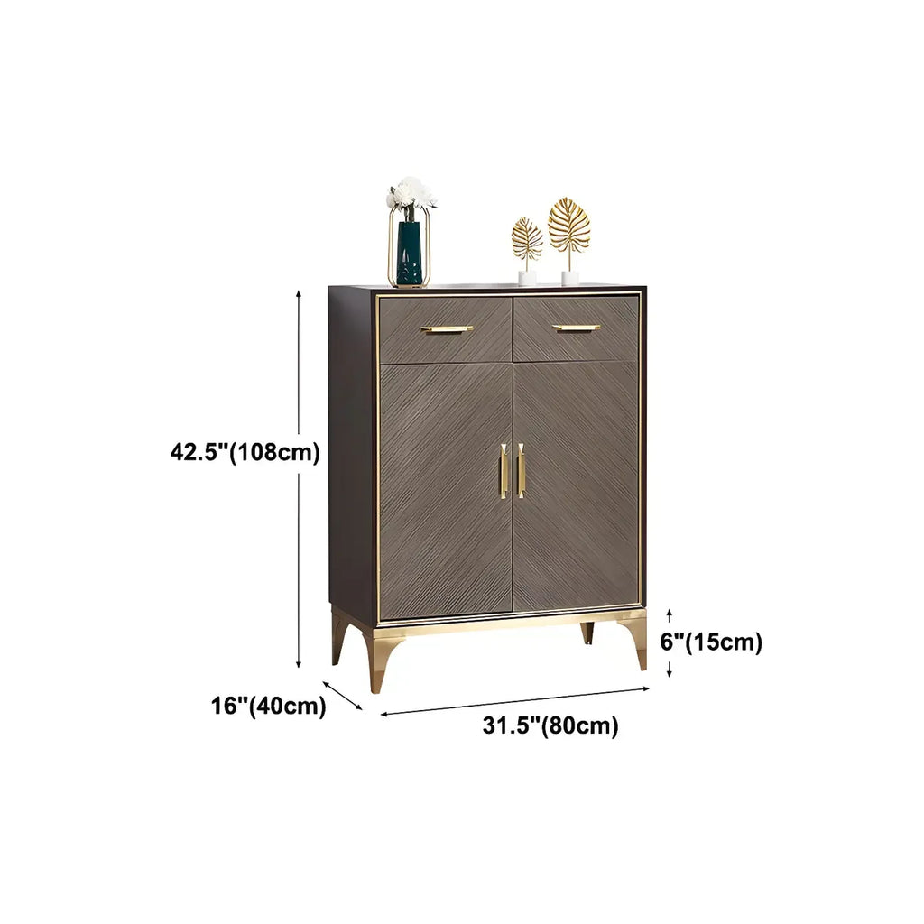 Buffet en bois élégant avec tiroirs et étagères réglables