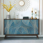 Buffet moderne en bois de bouleau brun avec 2 portes