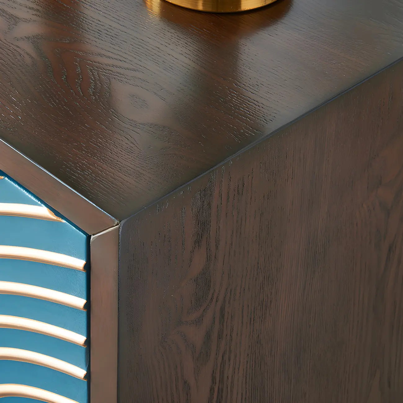 Buffet moderne en bois de bouleau brun avec 2 portes