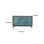 Buffet moderne en bois de bouleau brun avec 2 portes