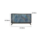 Buffet moderne en bois de bouleau brun avec 2 portes