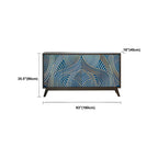 Buffet moderne en bois de bouleau brun avec 2 portes