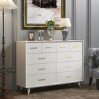 Buffet glamour en bois de bouleau avec plusieurs tiroirs