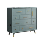 Buffet glamour en bois de bouleau avec plusieurs tiroirs