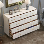 Buffet glamour en bois de bouleau avec plusieurs tiroirs