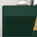 Buffet élégant en bois avec tiroirs, de couleur vert/gris