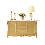 Buffet de luxe en bois doré avec tiroirs et portes