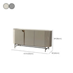 Buffet minimaliste en bois gris avec rangements