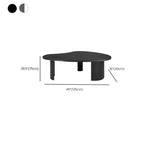 Table basse contemporaine en bois noir de forme unique