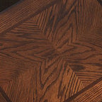 Table d'appoint en bois massif marron avec rangement pour salon