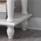 Table d'appoint en bois brun à 1 tiroir avec étagère, idéale pour les petits espaces