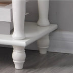 Table d'appoint en bois brun à 1 tiroir avec étagère, idéale pour les petits espaces