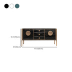 Buffet moderne en bois brillant avec tiroirs et placards