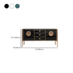 Buffet moderne en bois brillant avec tiroirs et placards
