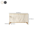 Buffet en bois blanc cassé glamour avec porte sculptée
