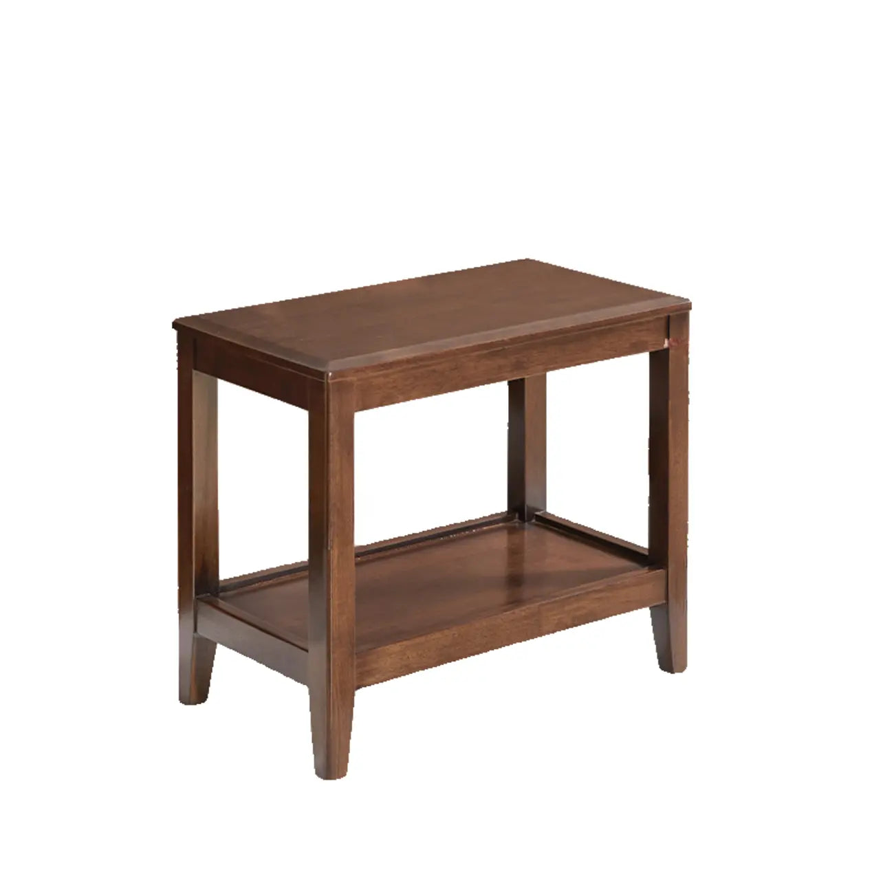 Table d'appoint moderne en bois brun avec rangement pour salon