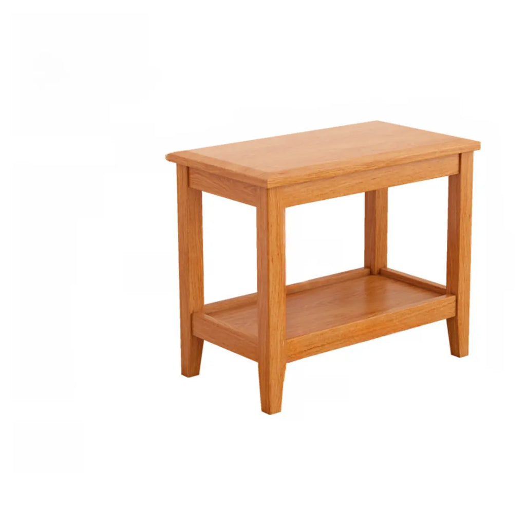 Table d'appoint moderne en bois brun avec rangement pour salon