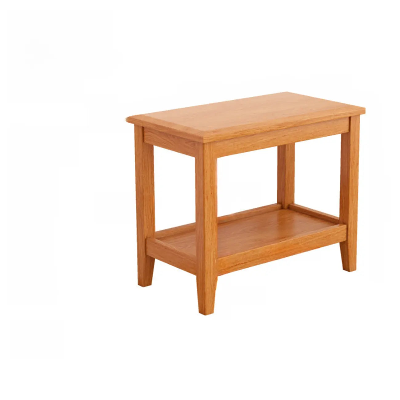 Table d'appoint moderne en bois brun avec rangement pour salon