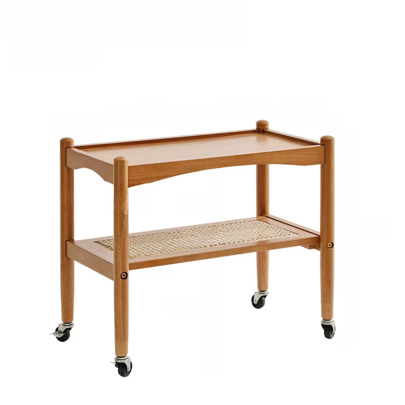 Table d'appoint moderne en bois brun avec rangement pour salon