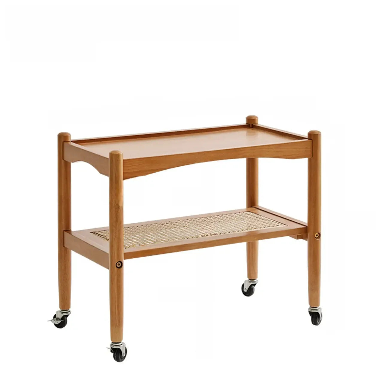 Table d'appoint moderne en bois brun avec rangement pour salon