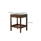 Table d'appoint moderne en bois brun avec rangement pour salon