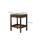 Table d'appoint moderne en bois brun avec rangement pour salon