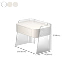 Table de chevet moderne en plastique blanc avec tiroir de rangement