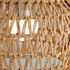 Suspension en rotin brun naturel pour une décoration de salle à manger moderne