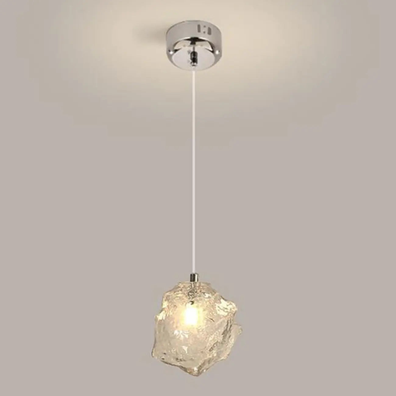 Suspension en cristal cubique irrégulier pour décoration intérieure moderne
