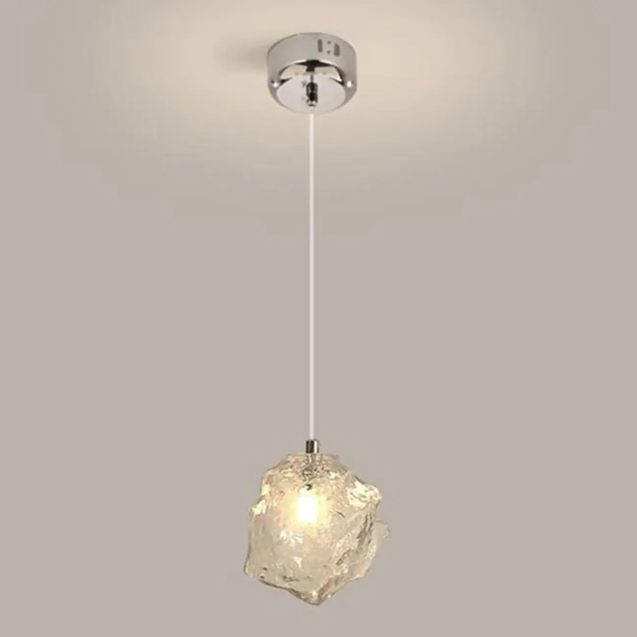 Suspension en cristal cubique irrégulier pour décoration intérieure moderne