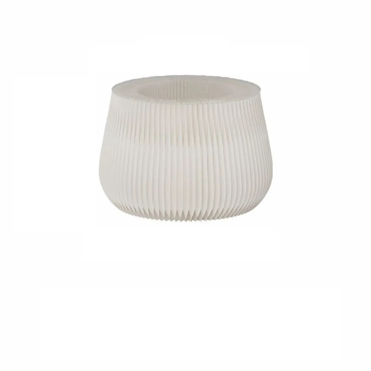 Table d'appoint ronde pliable blanche de style tambour avec rangement
