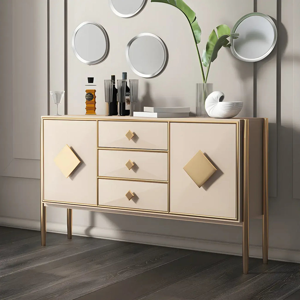 Buffet de luxe en bois avec 3 tiroirs et 2 placards
