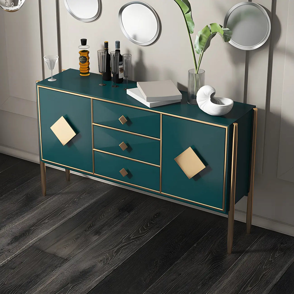 Buffet de luxe en bois avec 3 tiroirs et 2 placards