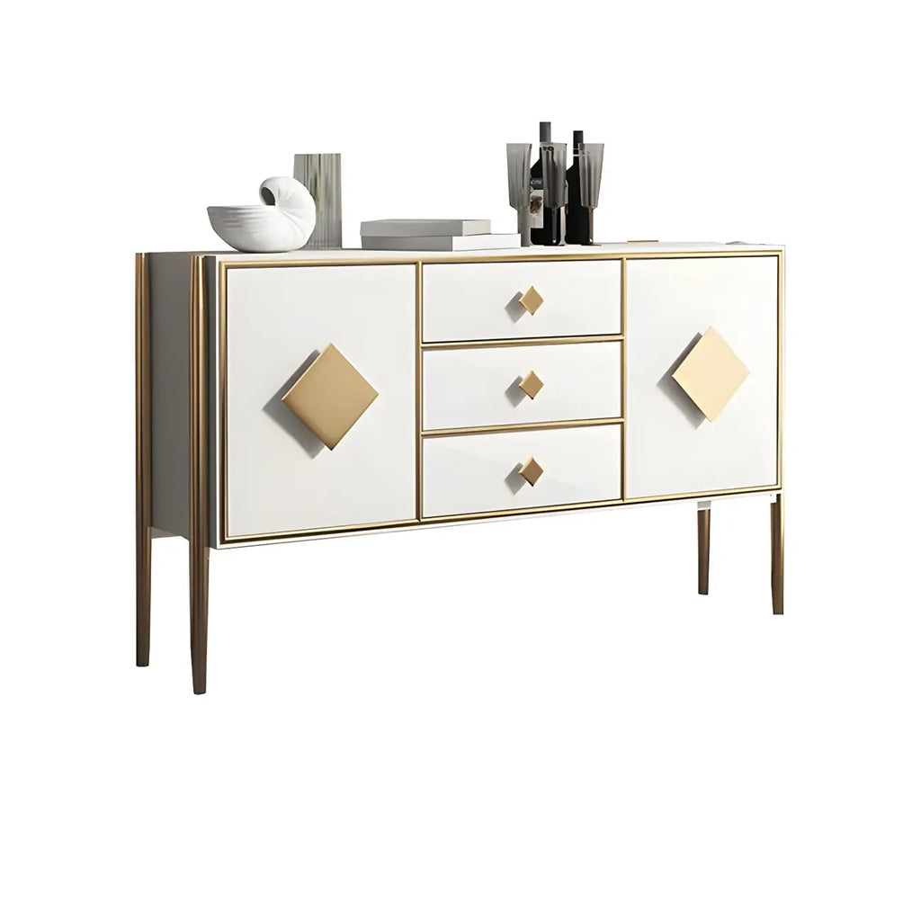 Buffet de luxe en bois avec 3 tiroirs et 2 placards