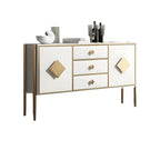 Buffet de luxe en bois avec 3 tiroirs et 2 placards