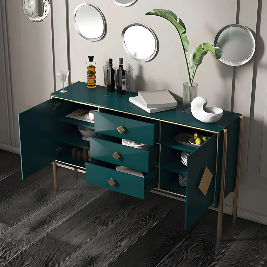 Buffet de luxe en bois avec 3 tiroirs et 2 placards