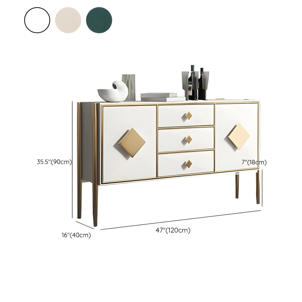 Buffet de luxe en bois avec 3 tiroirs et 2 placards