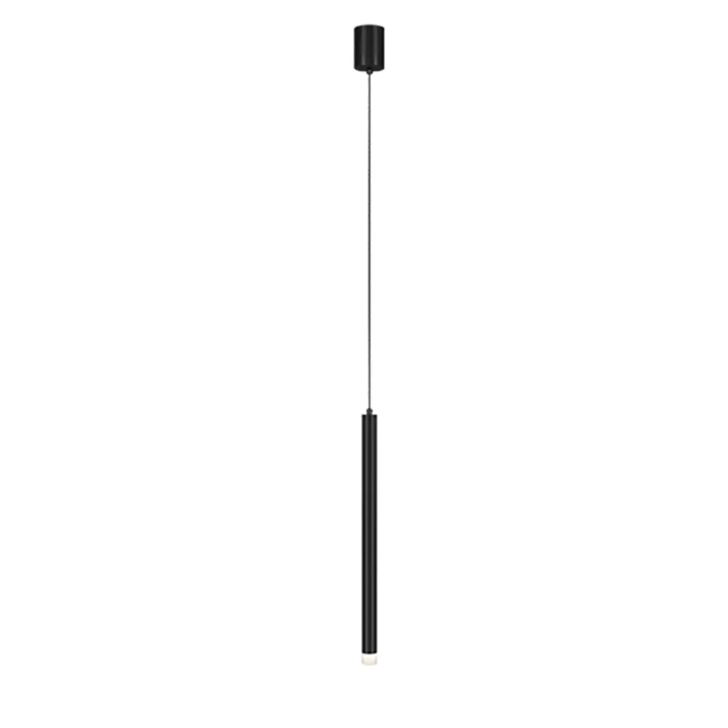 Suspension LED cylindrique en acrylique noir polyvalente de style nordique