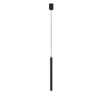 Suspension LED cylindrique en acrylique noir polyvalente de style nordique