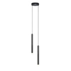 Suspension LED cylindrique en acrylique noir polyvalente de style nordique