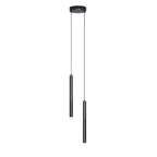 Suspension LED cylindrique en acrylique noir polyvalente de style nordique