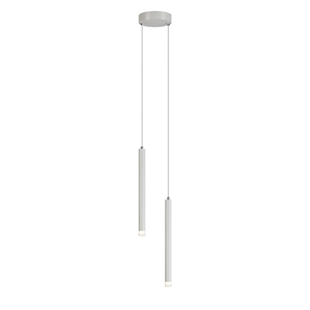Suspension LED cylindrique en acrylique noir polyvalente de style nordique