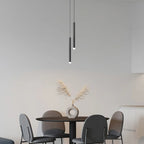 Suspension LED cylindrique en acrylique noir polyvalente de style nordique