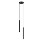 Suspension LED cylindrique en acrylique noir polyvalente de style nordique