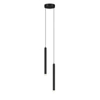 Suspension LED cylindrique en acrylique noir polyvalente de style nordique