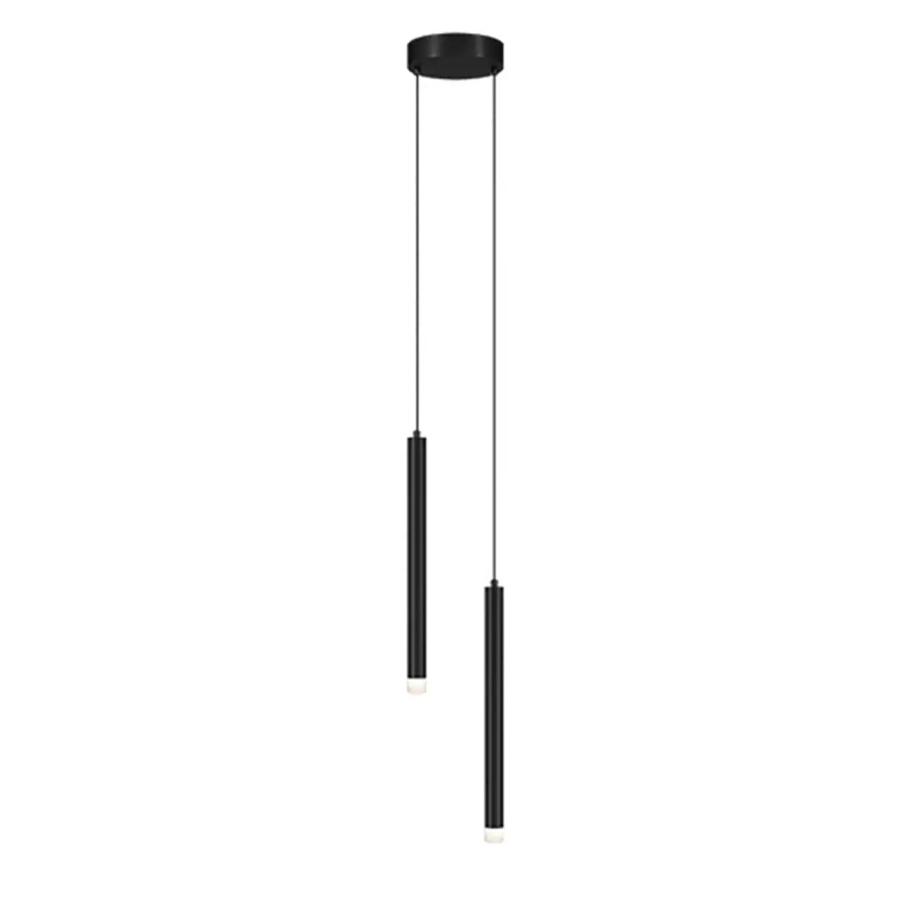 Suspension LED cylindrique en acrylique noir polyvalente de style nordique
