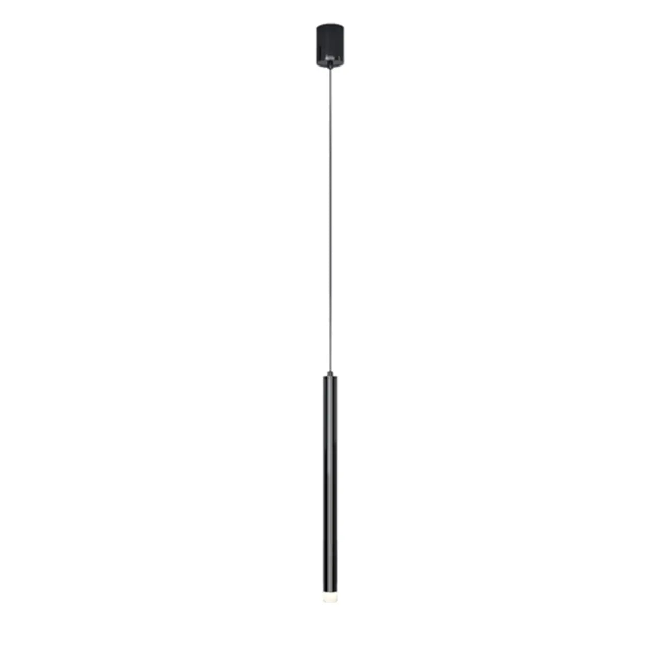 Suspension LED cylindrique en acrylique noir polyvalente de style nordique