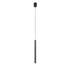 Suspension LED cylindrique en acrylique noir polyvalente de style nordique