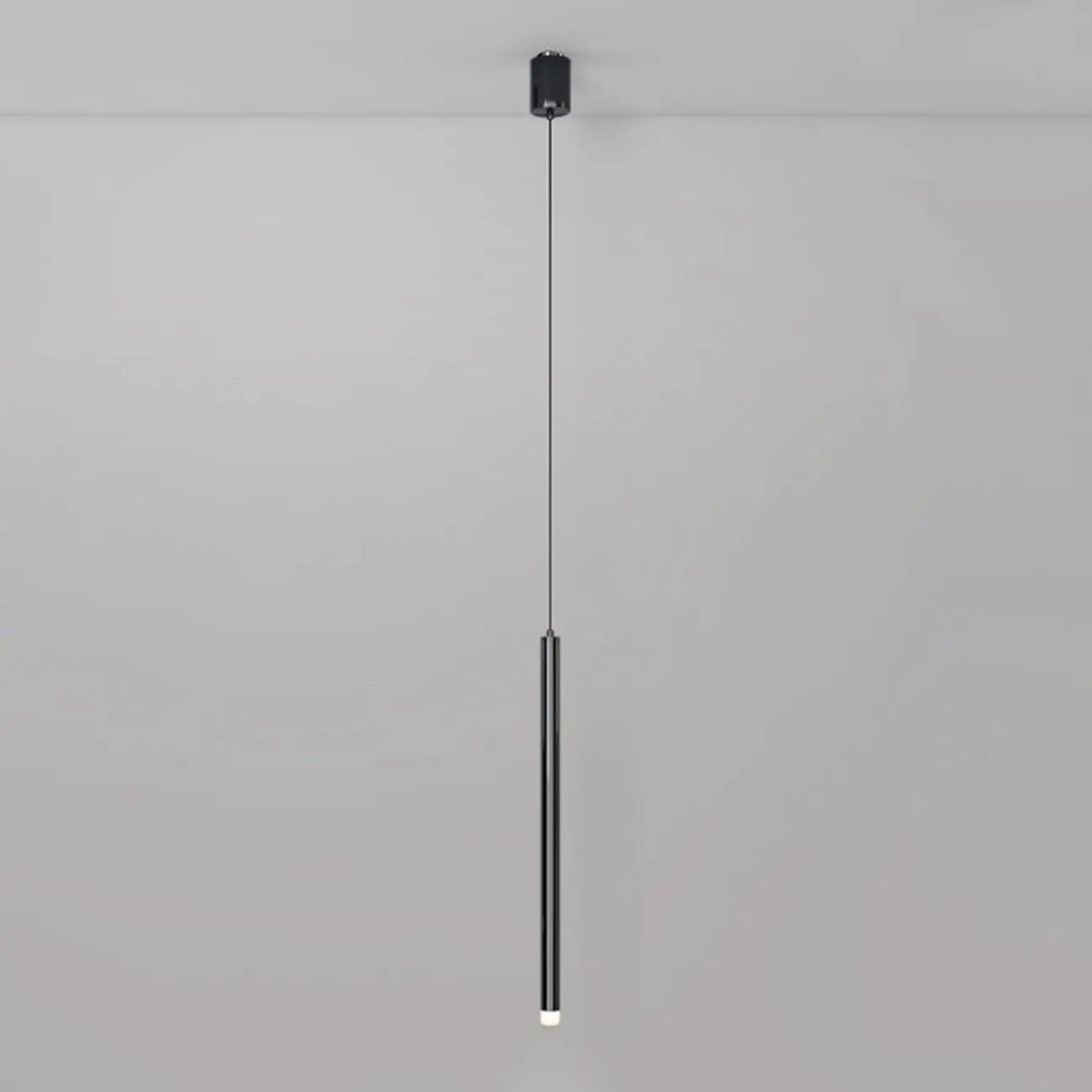 Suspension LED cylindrique en acrylique noir polyvalente de style nordique