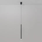 Suspension LED cylindrique en acrylique noir polyvalente de style nordique